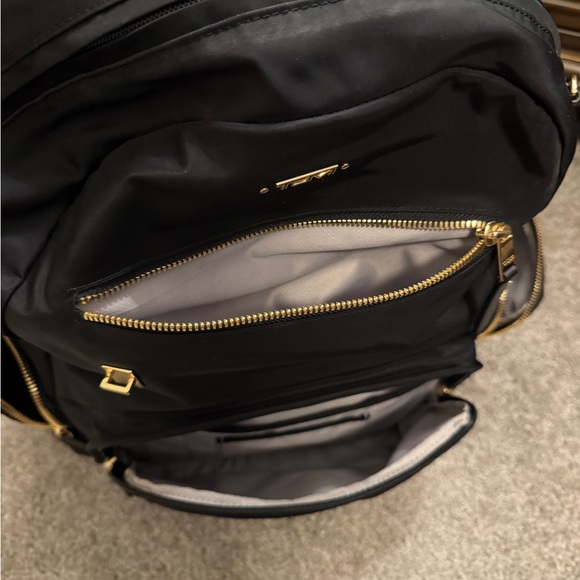 TUMI Voyageur Carson Laptop Backpack, Black with Gold Hardware - Picture 8 of 13